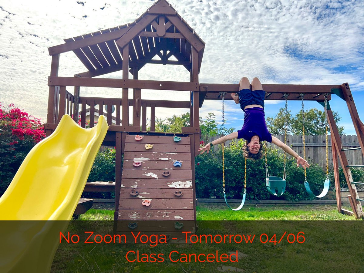 Posting a day early. No Zoom class this Saturday April 6th. We’ll be back on Wednesday and next Saturday. 🔺 eventbrite.com/o/yoga-trevor-… 🔺 #streamingyoga #onlineyoga #yogateacher #yogaclass #donationyoga #mixedlevelyoga
