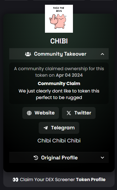 chibitakeover's tweet photo. yes ofc 

DEXSCREENER UPDATEEED FAM 
LFG 

NOW SHILL $CHIBI  IT TO THE MOON 🚀

https://t.co/TMvOGpiip9 https://t.co/NydY2Ack9H