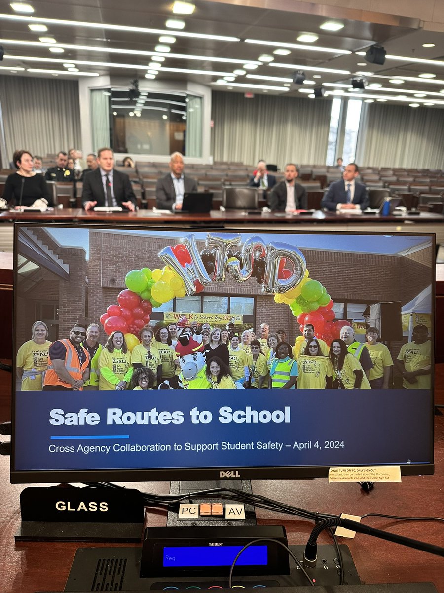 Happening now: an important hearing on the Safe Routes to Schools program and ensuring that our students are able to get to school and return home safely.