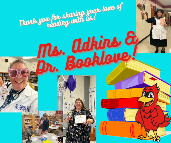It's librarian appreciation day and we love Ms. Adkins!