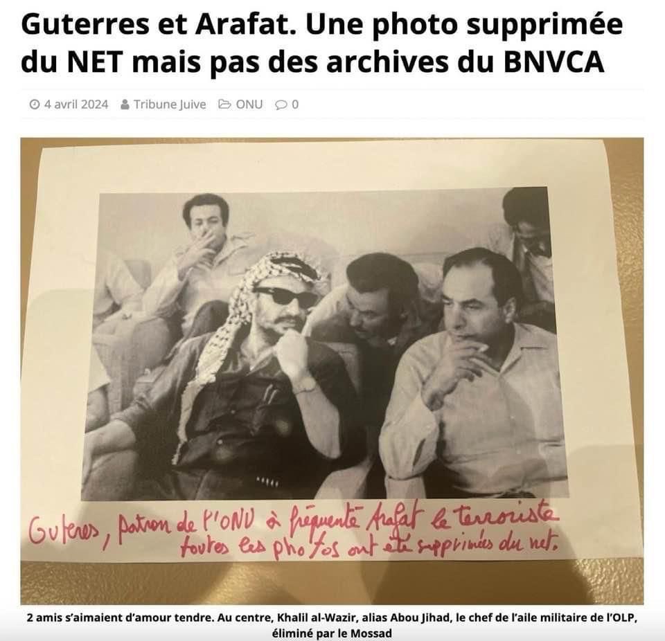 This is ⁦@antonioguterres⁩ ⁦@UNWatch⁩ ⁦@UN⁩ with arch-terrorist Arafat