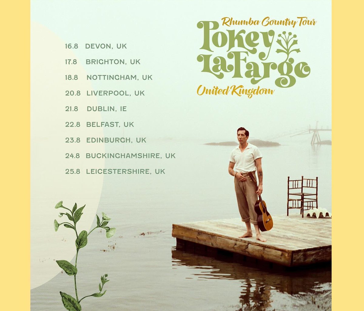 Crossing the pond this August to share ‘Rhumba Country’ with our friends in the United Kingdom and Ireland! PLUS a NEW show added for Nottingham, UK on August 18th @rescuerooms / Tickets for all shows are available NOW at pokeylafarge.net/tour