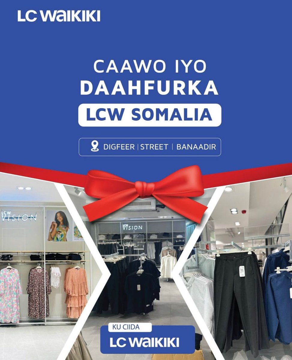 As we welcome the grand opening of LC Waikiki in #Mogadishu, we also recognise other Turkish brands in the country such as Enza Home, Istiqbal, Defacto to name a few. We appreciate the role these #Turkish companies play in creating jobs for our youth.