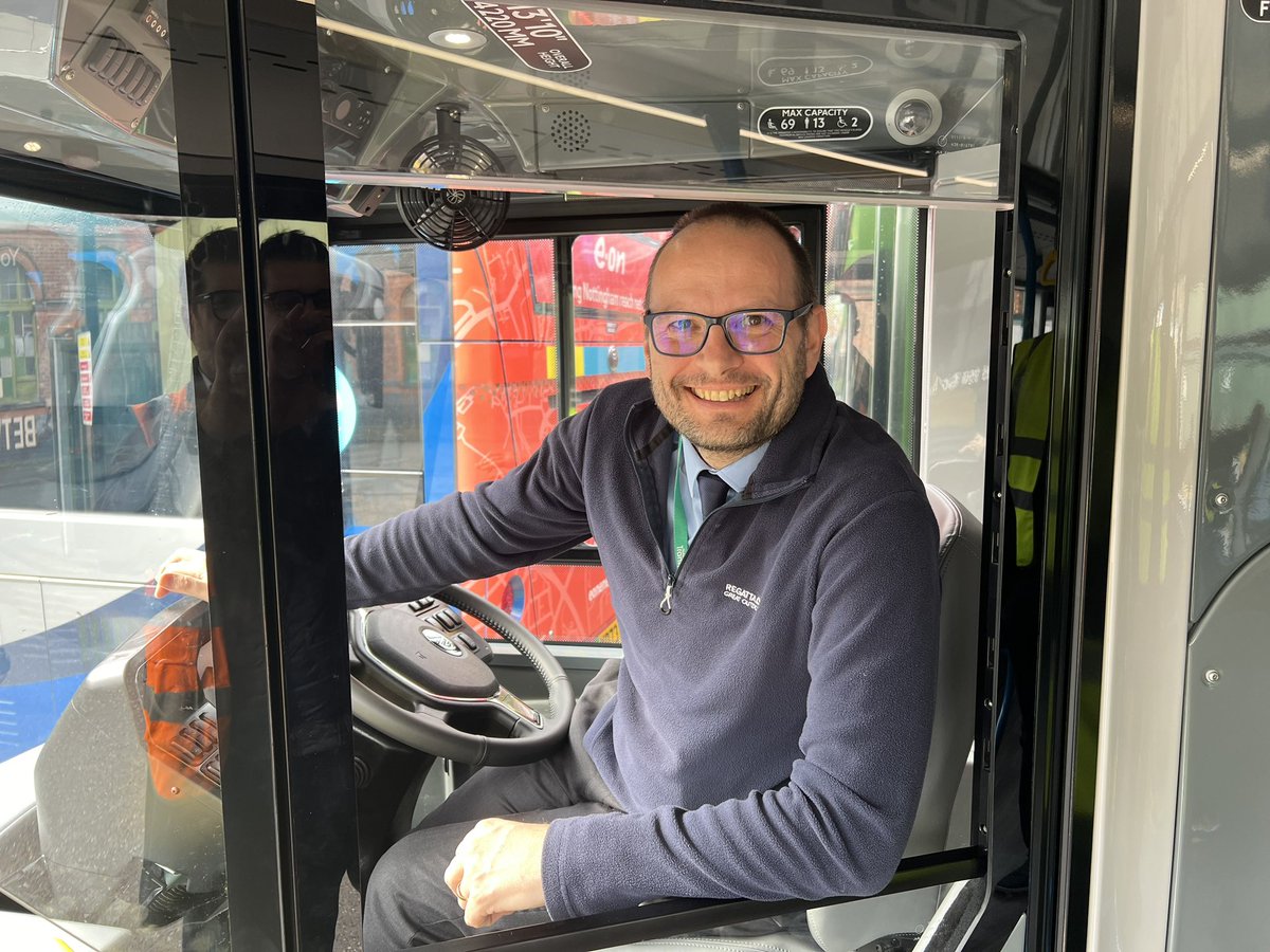 Thanks to @ADLbus for bringing one of their new Enviro400EV double decker buses to @NCT_Buses for a couple days. Impressed with its smooth, comfortable ride and stylish design. Managed to get behind the wheel too and found it a nice, light bus to drive.