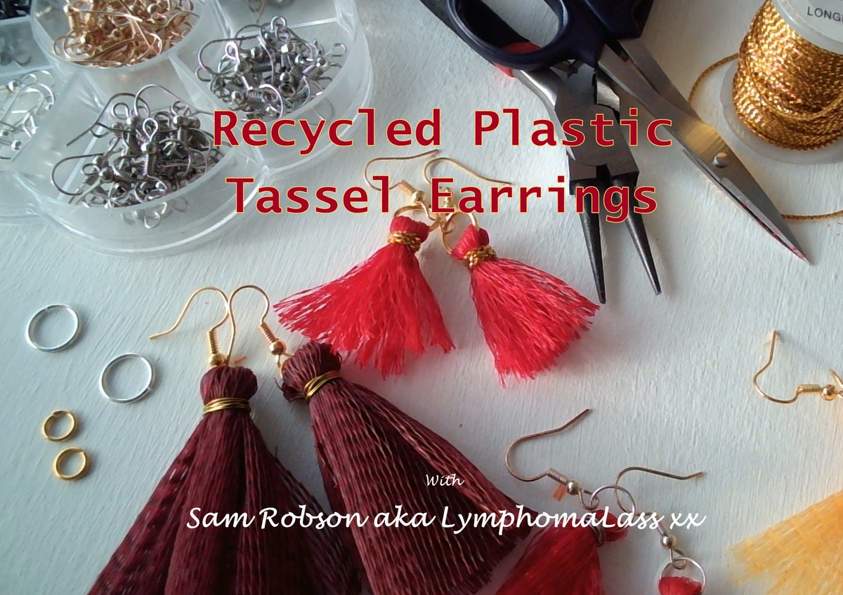 ... If you can't make the session, but you'd still like to make the earrings, please head over to:
 youtube.com/watch?v=aq08A6…
 to see how I make them!
 
 Thanks!
 
 Sam aka LymphomaLass xx
 
 #recycleplastic #recyclingplastic #recycledfashion #funearrings #funjewelry