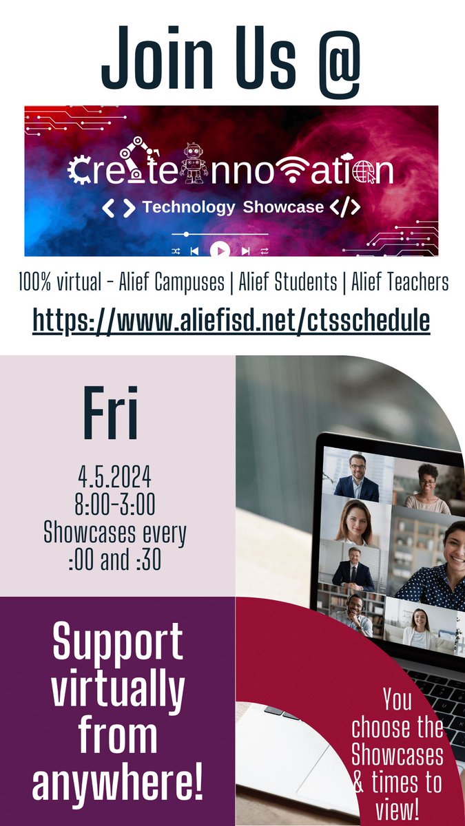 Tune in tomorrow for our 3rd Annual Virtual Technology Showcase! See how our staff &amp; students have used technology in innovative ways! You don’t want to miss it! 💻🚀👩🏾‍💻👨🏼‍💻🎓
