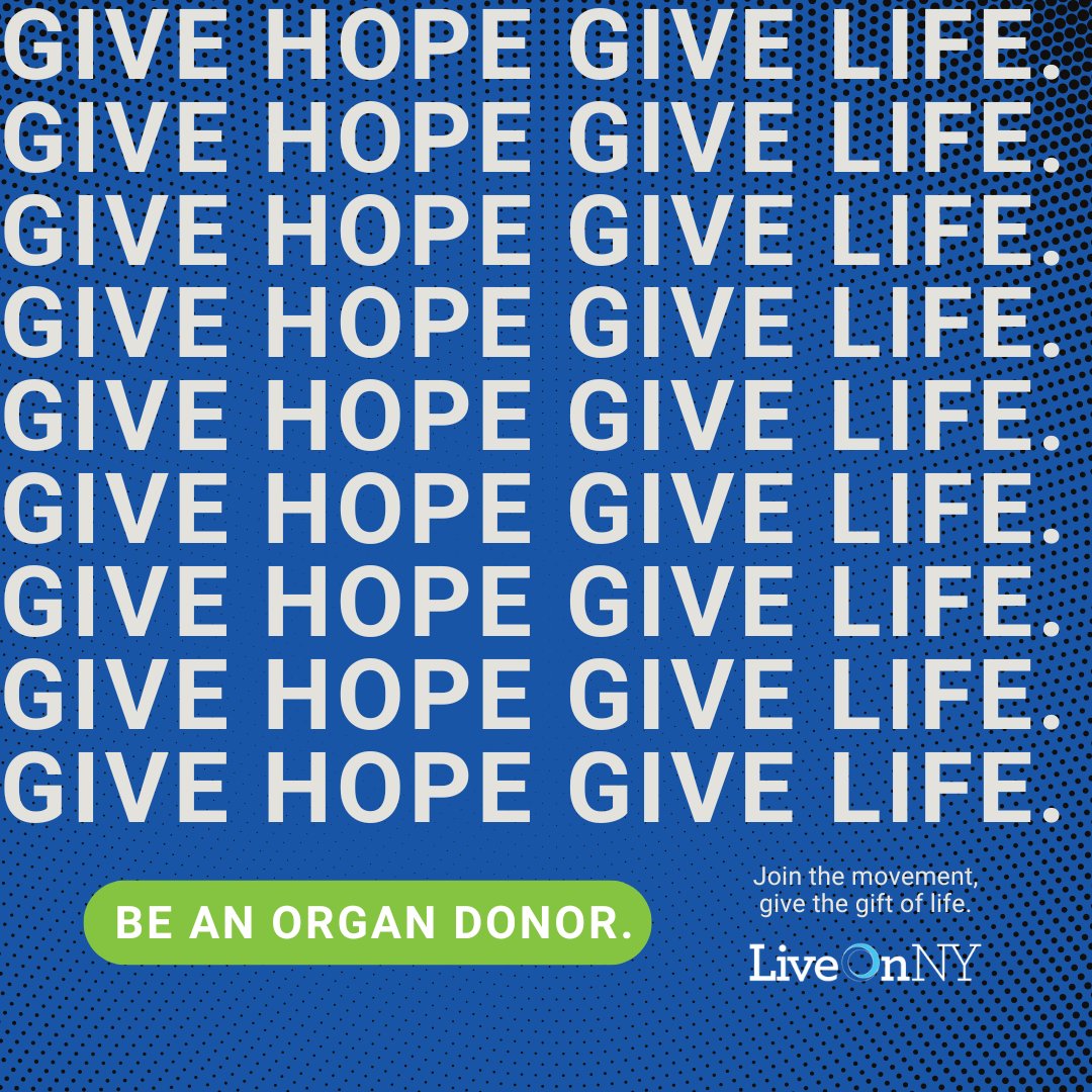 Give hope. Give life. This #donatelifemonth , join the movement and register as an organ donor to become a real life hero: registerme.org