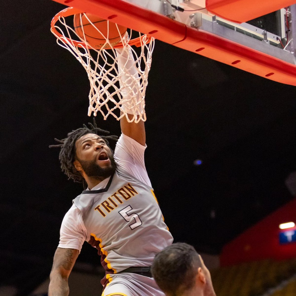 During the NJCAA National Tournament run for @MensTriton, Amar Augillard broke a pair of school records. He finished with 841 total points, most in a season since Joe Watts (789) in 1968! Also, Amar broke the record for most 3's in a season with 122! #WeRTriton #TrojanPride