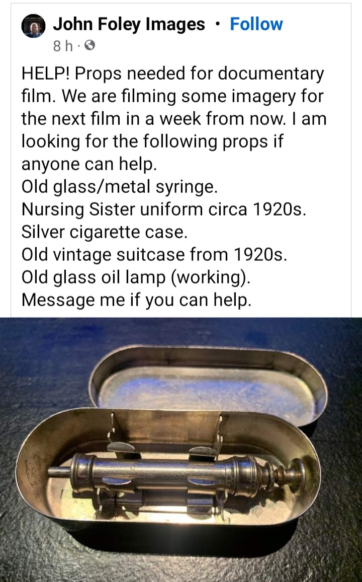 Can #Twitterstorians historical re-enactors help  <a href="/johnfoleyimages/">John Foley</a> source the following for the filming of the excellent Aftermath film Supported by @Centenaries <a href="/WaterfordCounci/">Waterford City & County Council</a> the documentary will explore the aftermath of the years 1916-1923 of those involved &amp; their families.