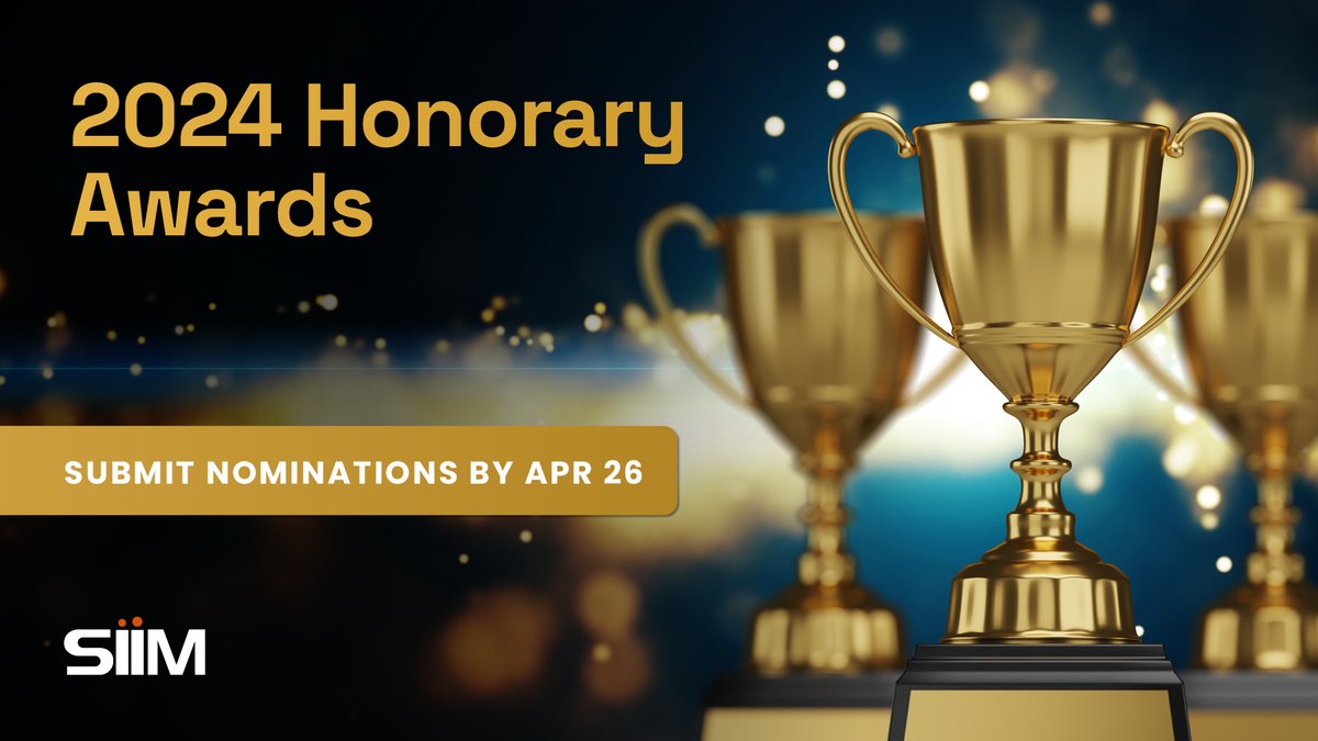 Recognize significant achievements in #ImagingInformatics (yours or a colleague's!) with a nomination for the #SIIM Honorary Awards! Winners will be selected by SIIM Awards & Honors Committee & announced at #SIIM24. Submit Nominations by Apr 26 | ecs.page.link/9pzdd