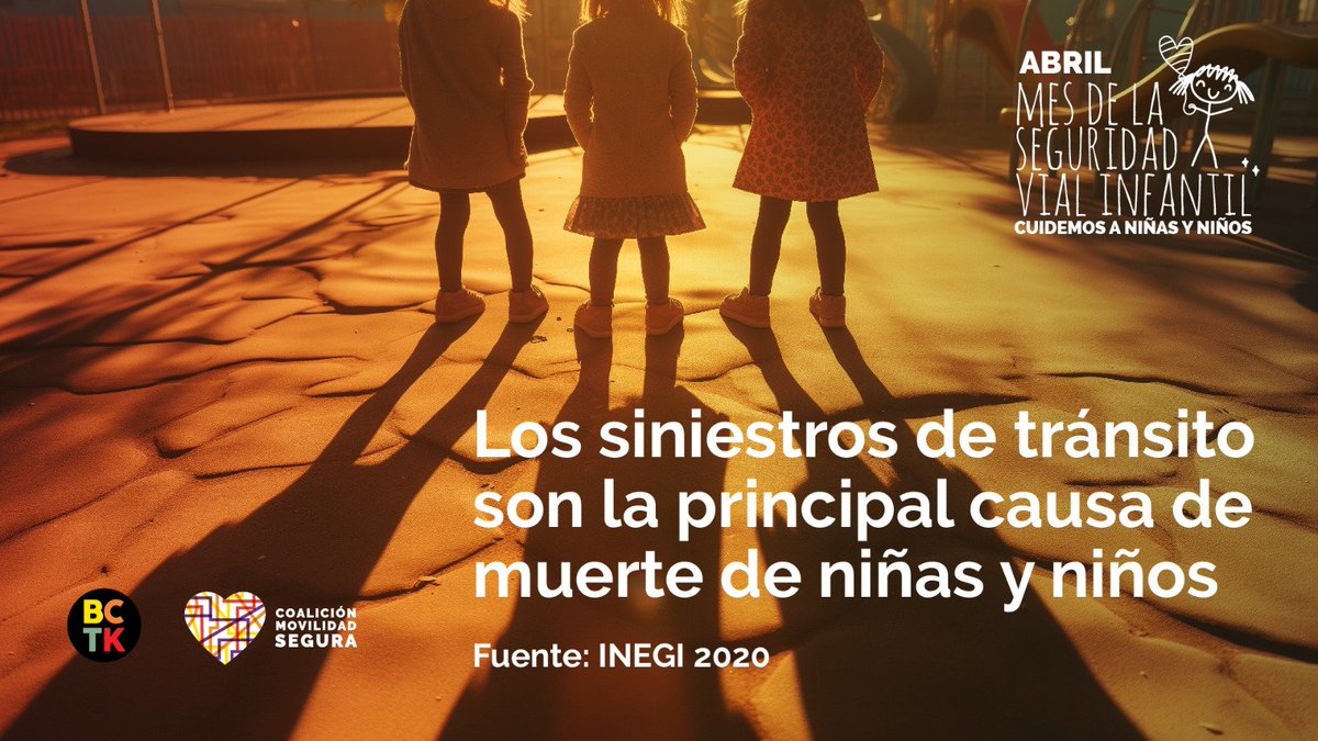 ¡#CuidemosANiñasYNiños todos los días, en todas las calles, carreteras y ciudades de #Mexico! ¡Nos toca a todos los adultos trabajar unidos para PREVENIR siniestros de tránsito! #HacemosEquipo