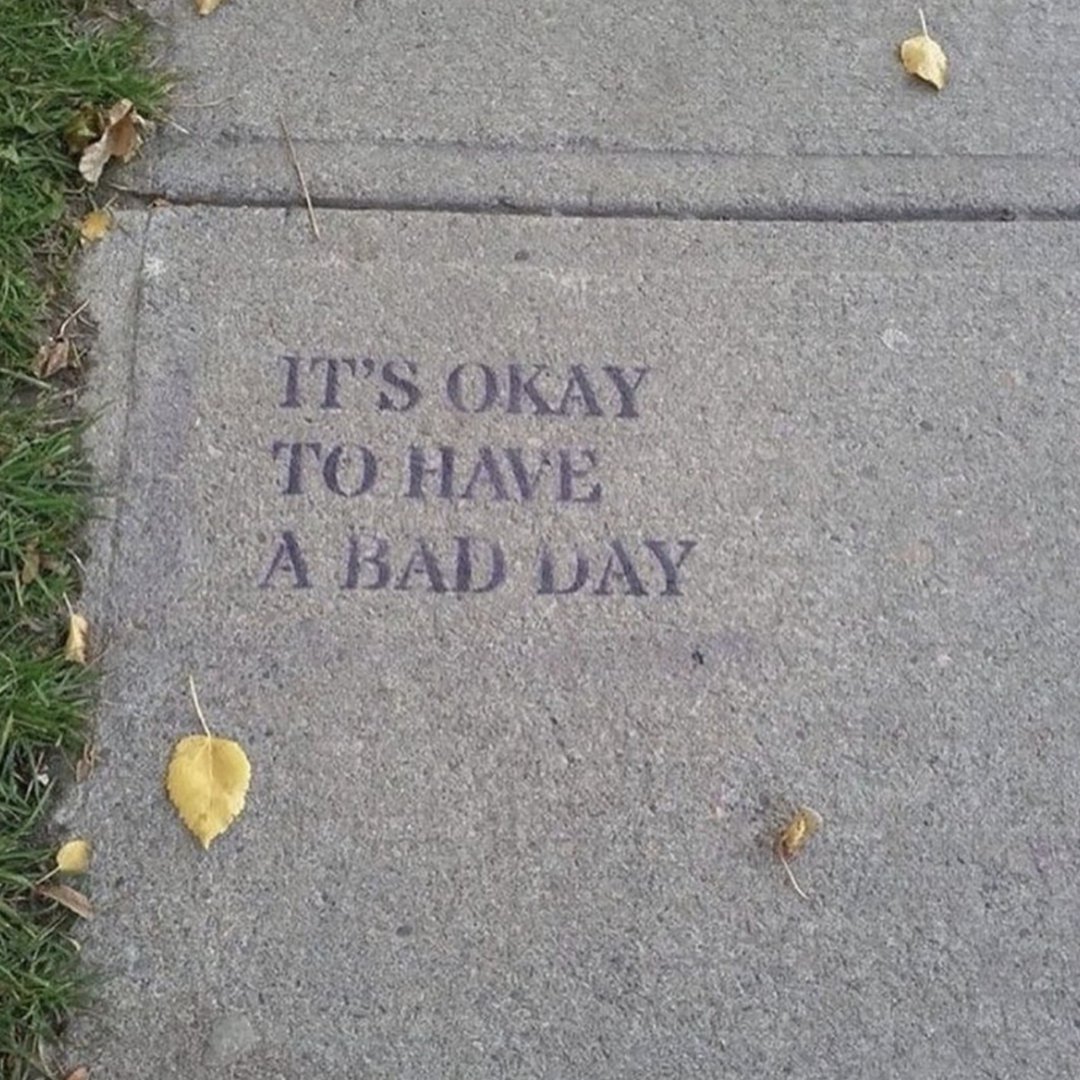 Reminder: you're human and it's okay to have a bad day. You're not alone 💙 We're here for you. Call or text 988 or chat with us online at 988lifeline.org/chat.