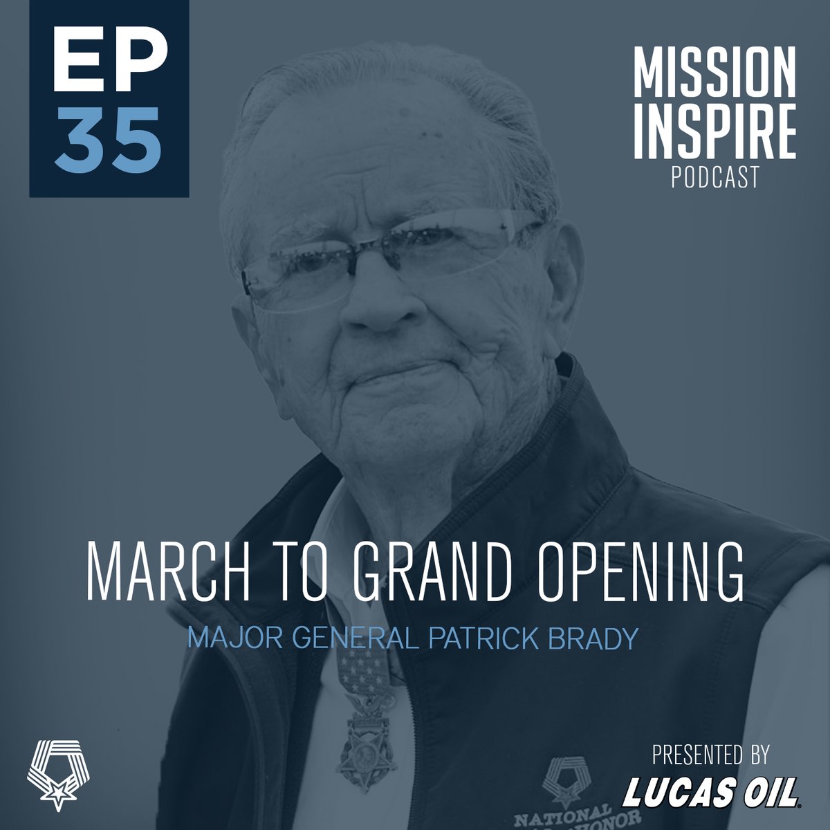 ICYMI: #MedalofHonor recipient Maj. Gen. Pat Brady joined the #MissionInspire podcast presented by @Lucas_Oil to share how important the Museum is for highlighting Medal of Honor recipients’ stories and values. Listen to the new episode here: missioninspire.podbean.com/e/march-to-gra…