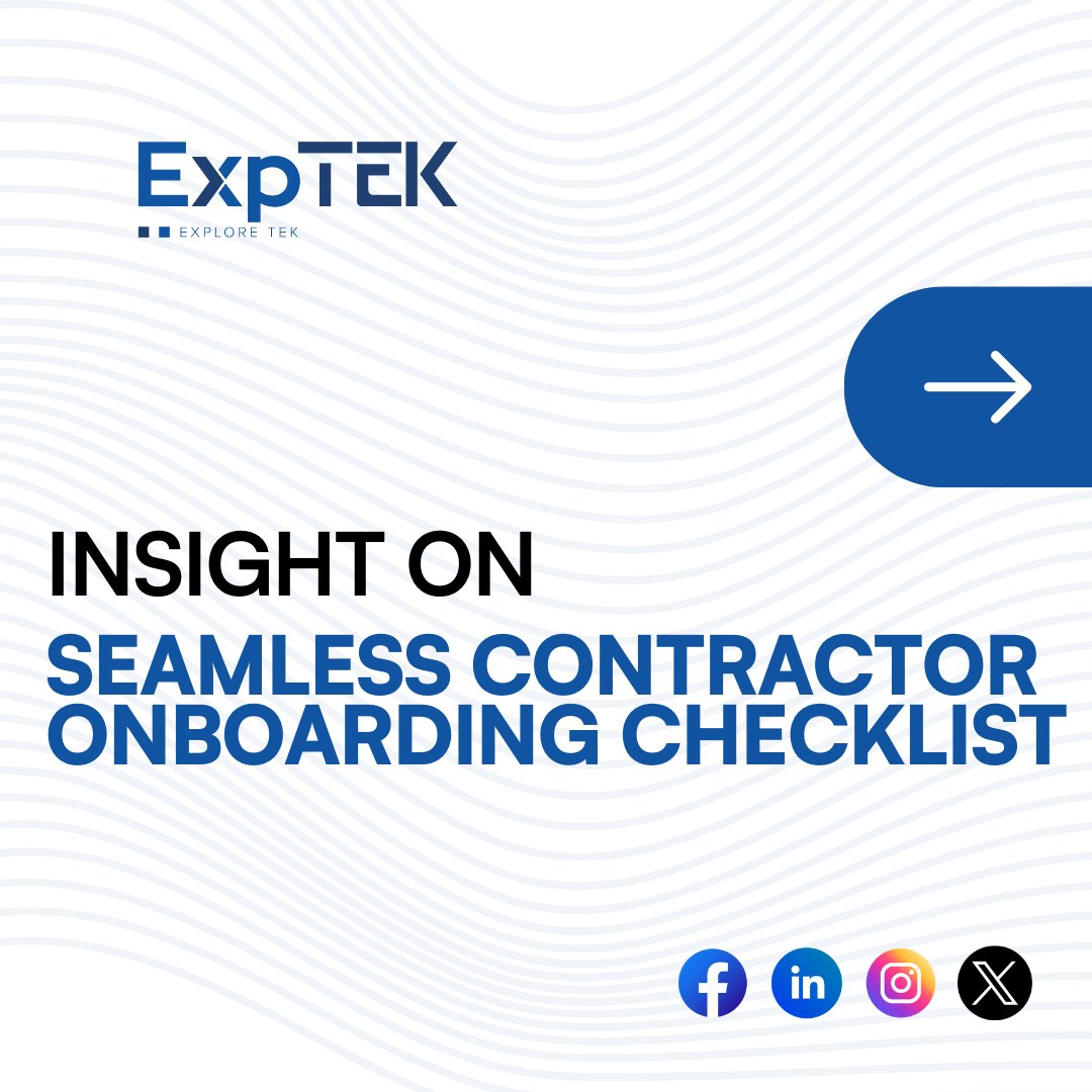 exp_tek's tweet image. Are you prepared to simplify the onboarding process for contractors? You only need to look at our easy-to-use checklist. 💼📝 #Efficiency #StreamlineYourProcess #ContractorOnboarding