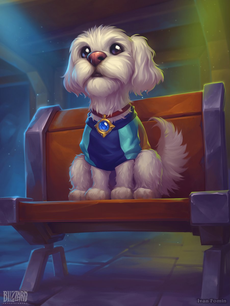 Ohh, who's a good boy? New illustration for @PlayHearthstone Battlegrounds AD: Lea Faske #Hearthstone #art