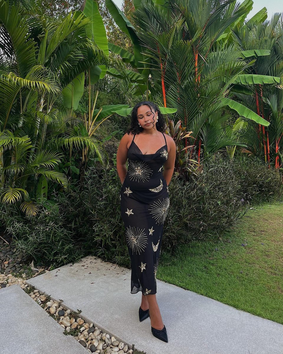 Sun-soaked styles engineered to blend seamlessly into happy hours and  golden hours. @blackprints in our Premium Hand Embellished Celestial Cowl  Neck Maxi Beach Dress https://t.co/aDGDKW8UFw