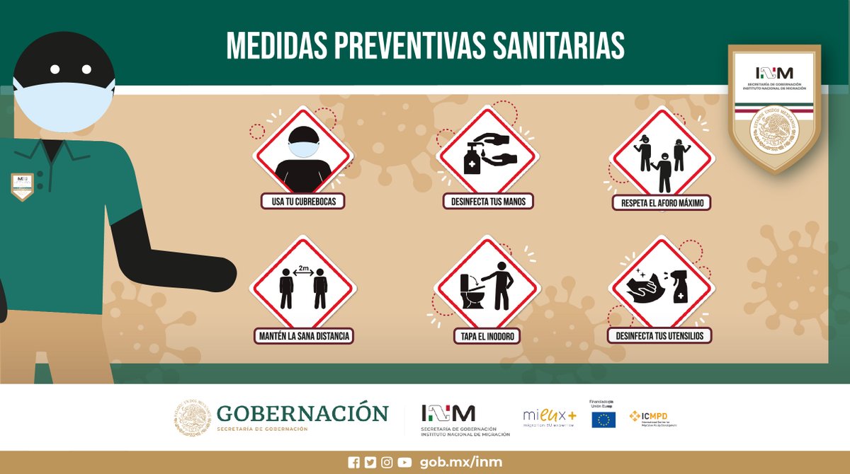 @INAMI_mx 🇲🇽 te recomienda seguir las #MedidasSanitarias con tu familia 👨‍👩‍👧‍👦y evitar la propagación de #enfermedades, utiliza cubrebocas😷 y evita ir a lugares aglomerados.