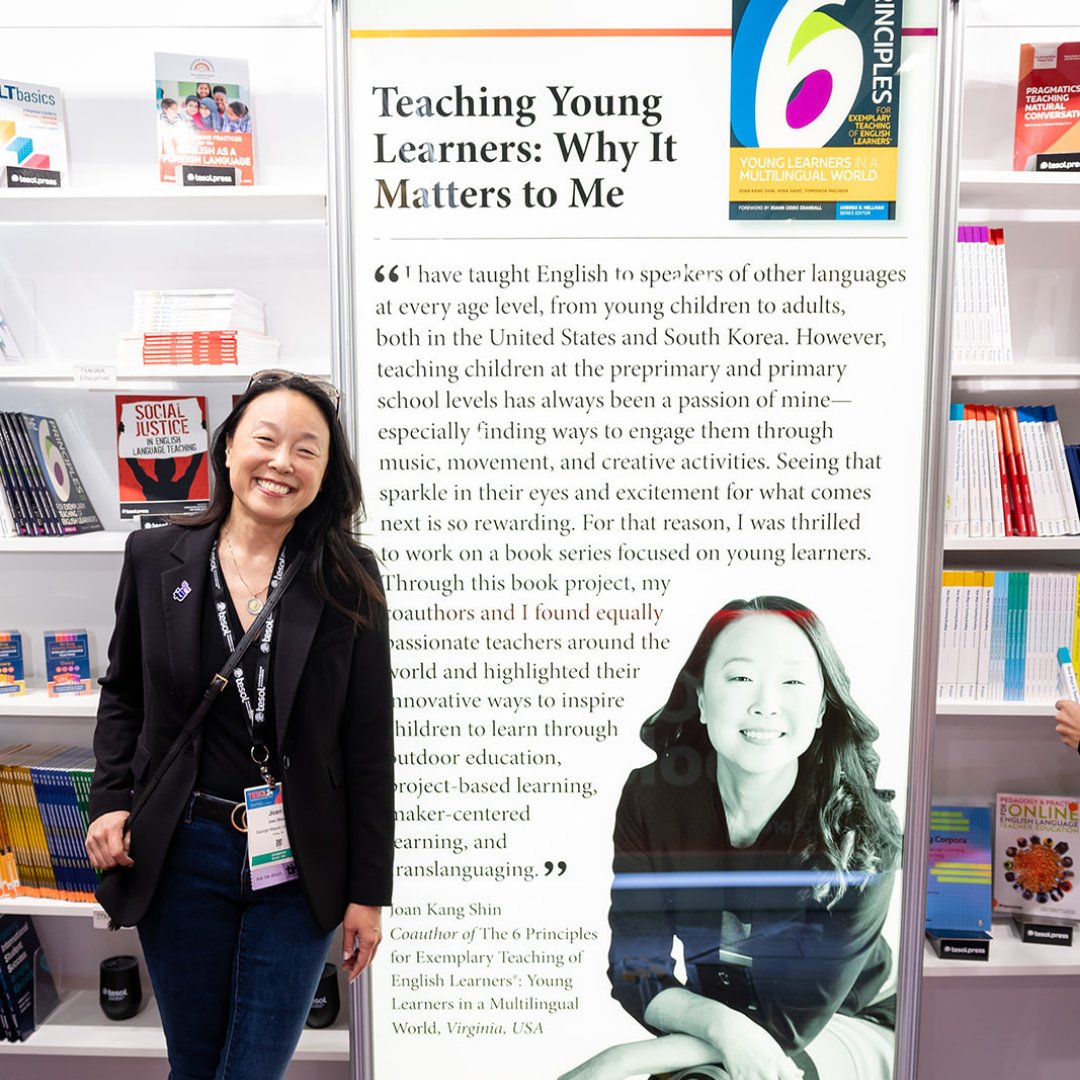 It was a pleasure to catch up with #TESOL Press author Dr. Joan Kang Shin at the TESOL Press bookstore in Tampa last month for #TESOL2024!