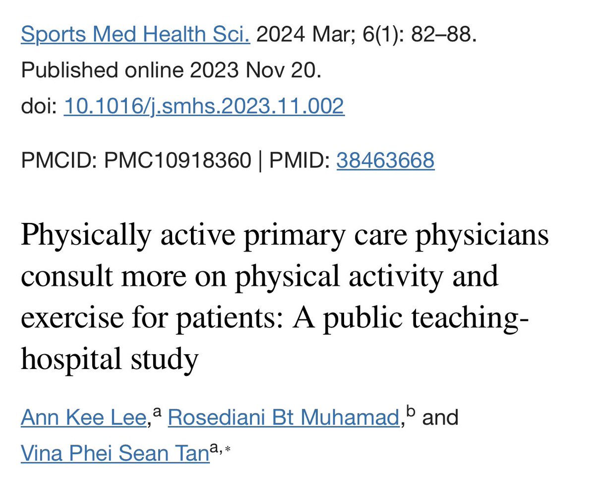 👨‍⚕️💪🏻Los médicos que practican ejercicio físico recomiendan más la práctica de ejercicio físico a sus pacientes respecto a los médicos que no practican ejercicio físico.
