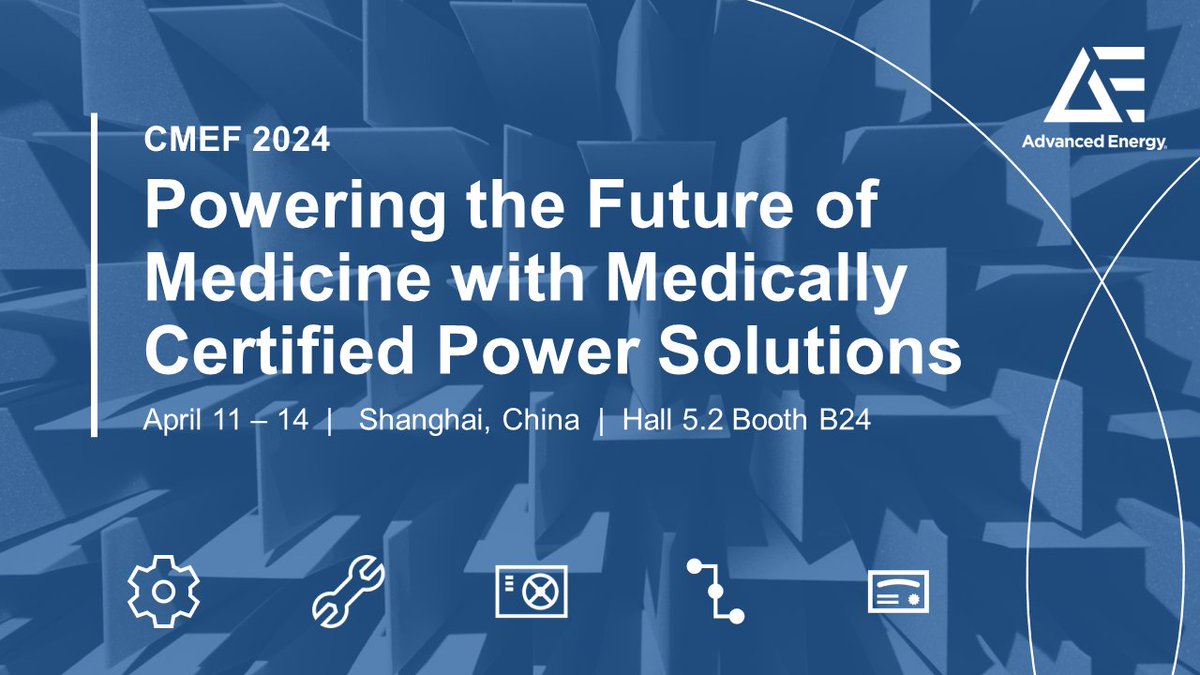 #CMEF 2024 is almost here: April 11–14, visit AE at hall 5.2 booth B24 to learn more about how our broad portfolio of medically certified power solutions can reduce your time-to-market and increase your system’s reliability and functionality. Learn more: bit.ly/3TSWBoQ