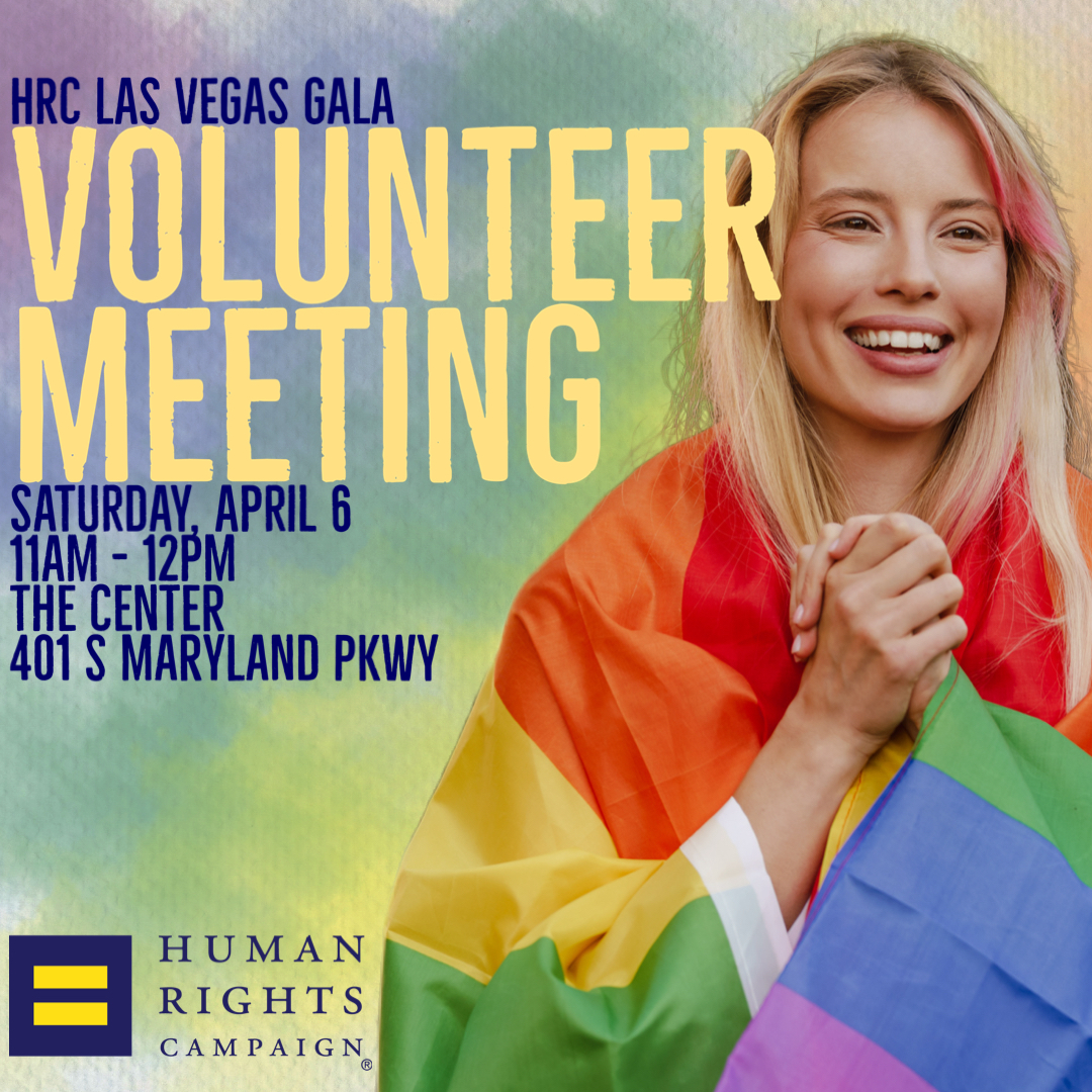 Calling all volunteers to join us in planning our @HRCLasVegas Gala this year. Join us this Saturday, April 6 from 11am to 12pm for our volunteer meeting. facebook.com/share/UV4Wdmto… #HRC #HRCLasVegas #LGBTQ #LGBTQIA #Pride #Equality