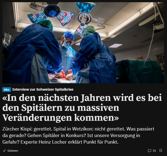ZStadtfux's tweet image. Die unangenehme Wahrheit ist wohl: Man wird die Kosten im #Gesundheitswesen kaum substanziell senken können. Eher werden sie steigen und damit auch die #Prämien.

In Anbetracht dessen müssen Kosten künftig fairer getragen werden. Es kann nicht sein, dass alle gleich viel zahlen.