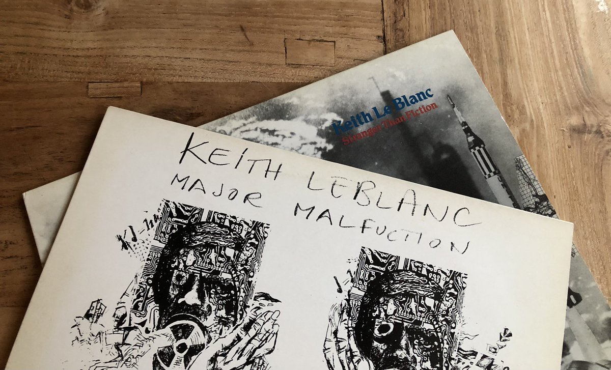 Keith Leblanc overleden. Naast het nodige van On-U Sound kunnen deze solo-platen op de speler. #ripkeithleblanc
