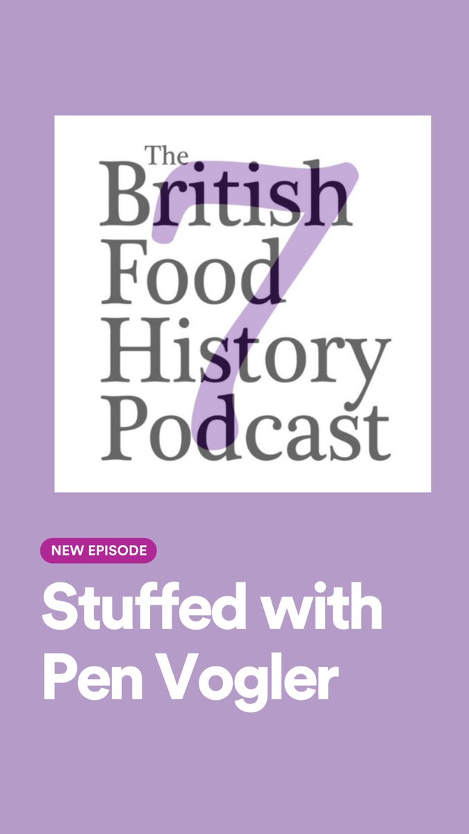 ICYMI: A new podcast episode landed this week where I chatted with @PenVogler about her fantastic book 'Stuffed' (+ many other things!) Available on all podcast apps, just search for 'The British Food History Podcast'.