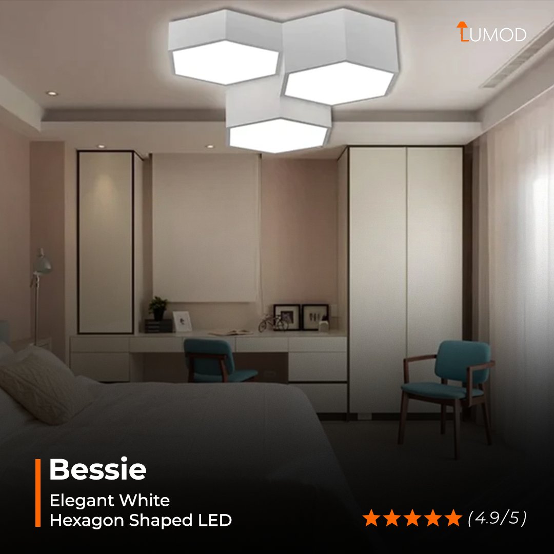 Transform your space with this Elegant White Hexagon Shaped Ceiling Light—an embodiment of modern design and practicality. 

Illuminate your world with elegance and efficiency today!

#ElegantNights #LuxuryLighting #ChicSleepSpace #ModernBedtime #DreamyDecor