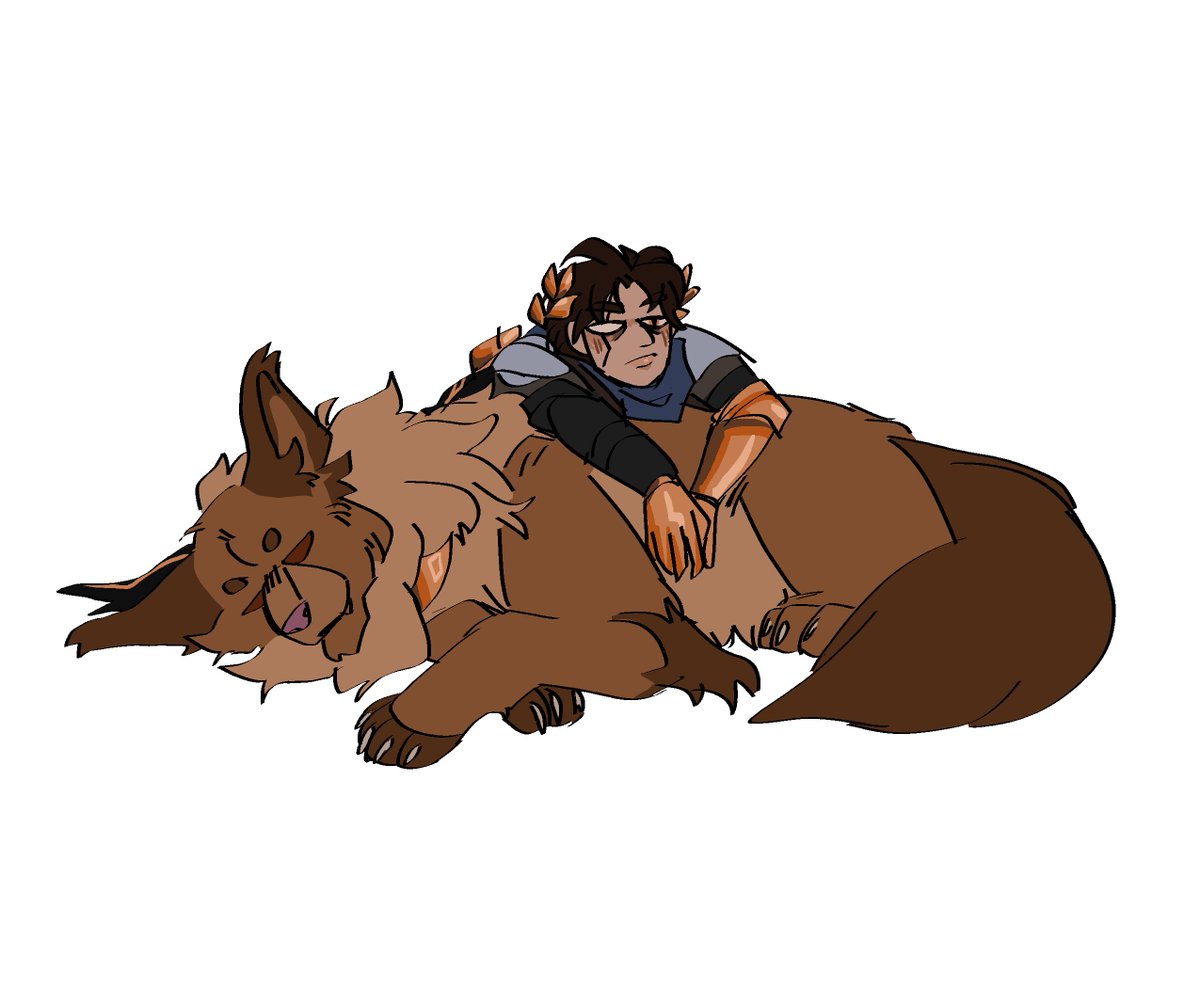 Wow look at that cool fortnite oc, they turn into like a lion-dog, not sure who the other guy is probably some wet-rat