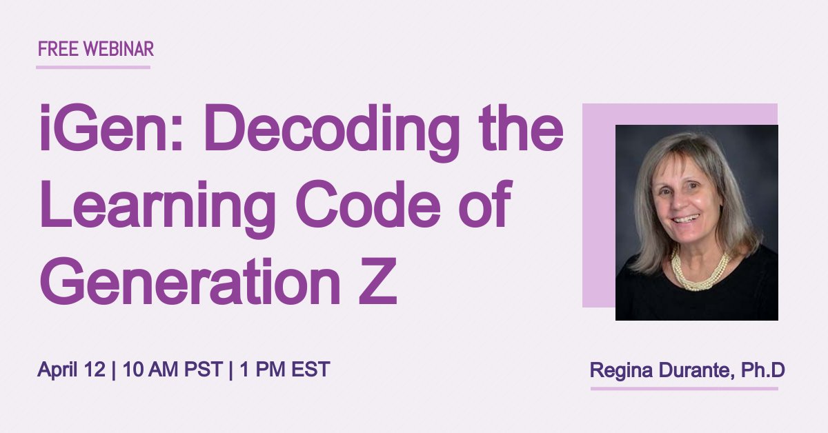 Discover what sets Gen Z students apart and learn classroom strategies to engage them effectively in this upcoming webinar led by one of our Sage Faculty Partners, Dr. Regina Durante. Register here: ow.ly/o2cQ50R8bGT