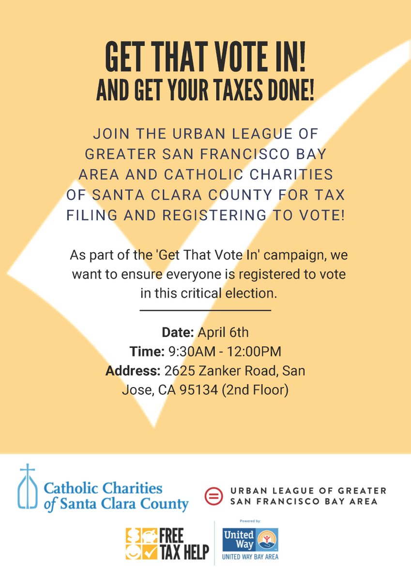 WE WANT YOU... to register to vote! We're partnering with @CatholicCharSCC and @ULBayArea this weekend to ensure we're all ready for this election year. Visit okt.to/pFtZuk to register to vote!! #TheWorkUWBA #Vote