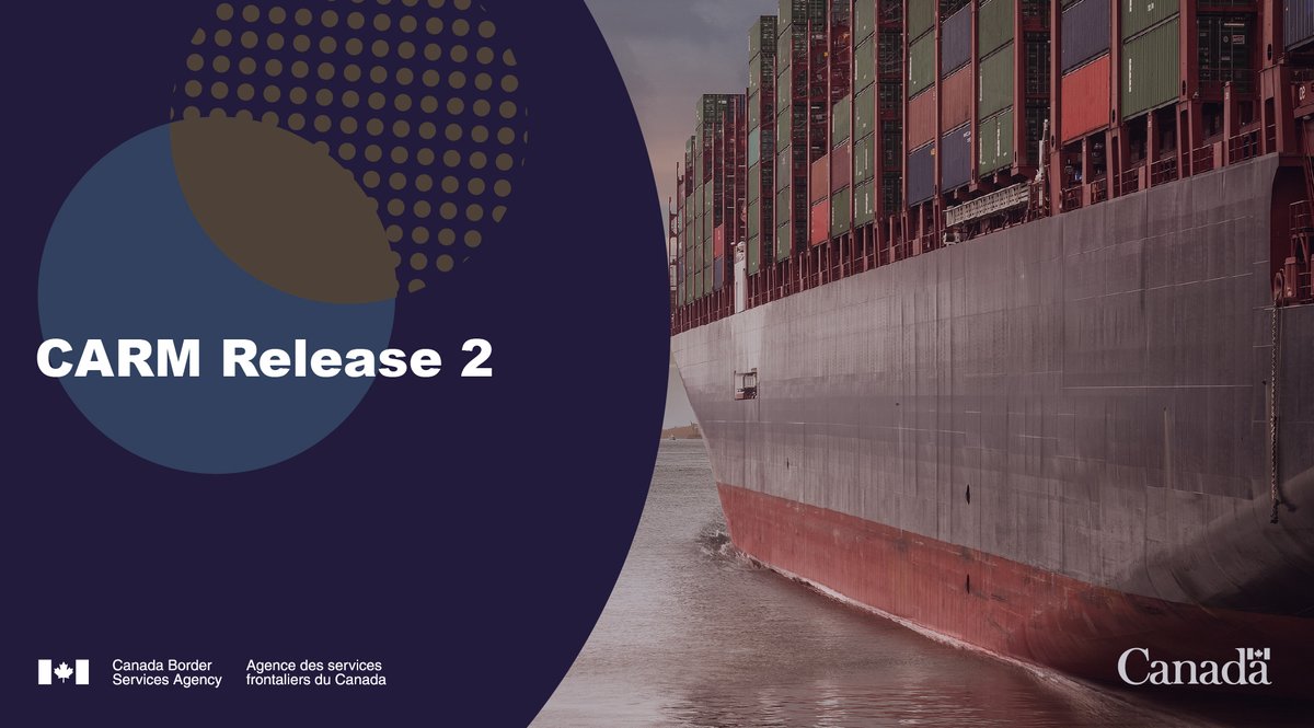 Attention Trade Chain Partners! Customs Notice CN24-14 is now published, and provides important details about the CBSA Assessment and Revenue Management (CARM) Release 2 cutover period (from April 26 – May 13, 2024). More: cbsa-asfc.gc.ca/publications/c…