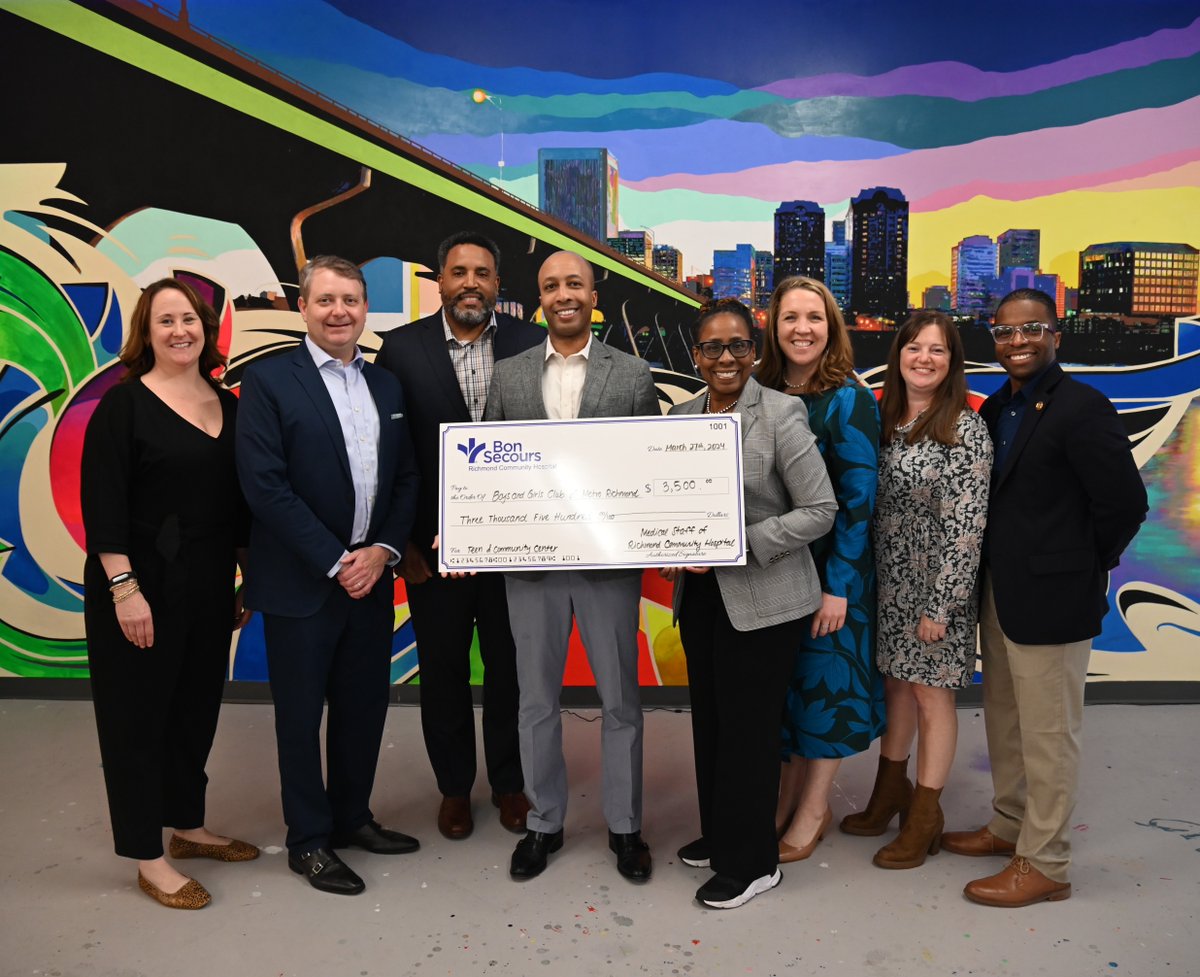 Big thanks to Richmond Community Hospital physicians for their generous $3500 donation to Boys & Girls Club of Metro Richmond! Your support fuels our mission of empowering youth. 🙌🎉 #Gratitude #greatfuturesstarthere #BGCMR #youthdevelopment #youthempowerment