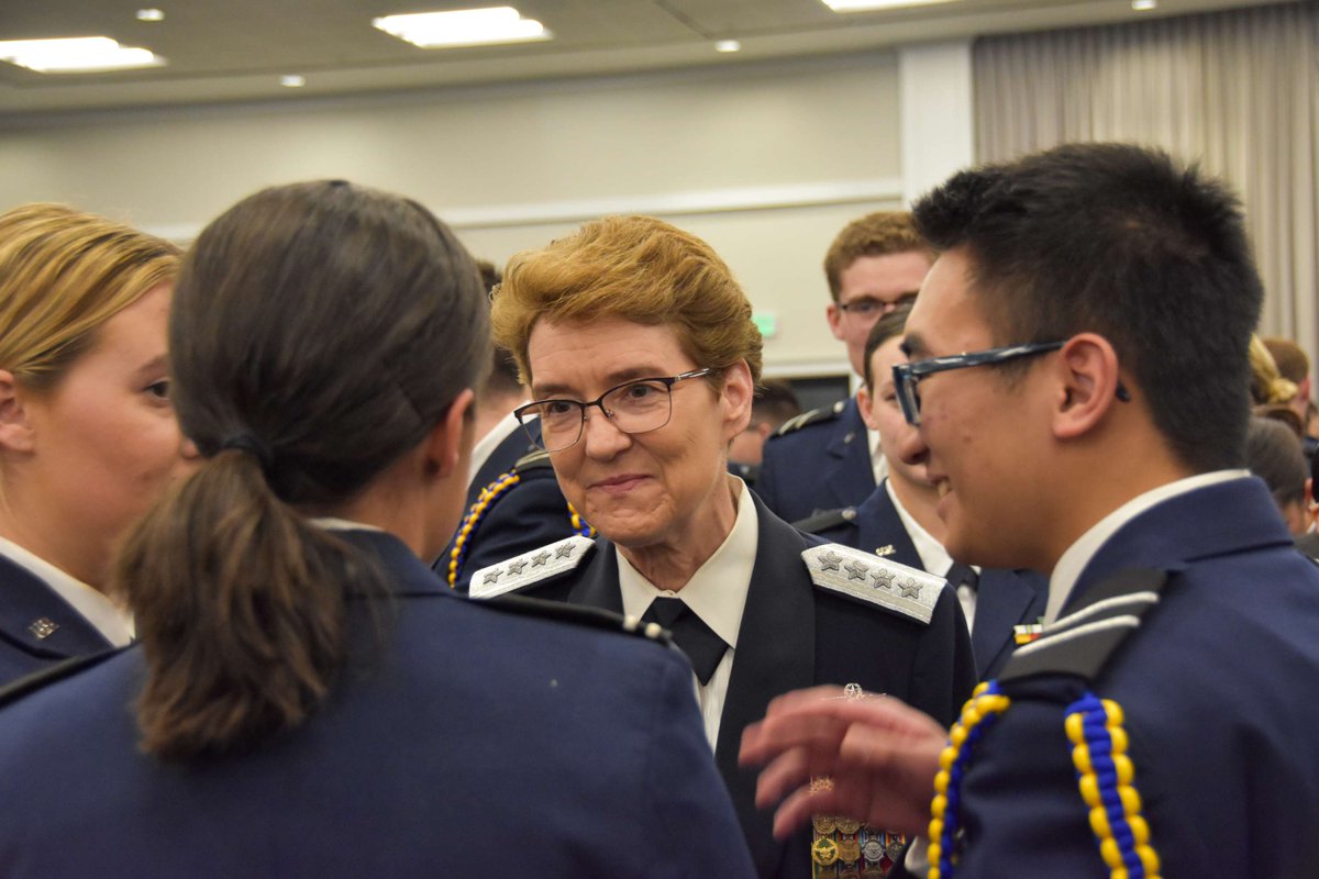 I was thankful to have had the opportunity earlier this week to speak to the Arnold Air Society and Silver Wings and engage with so many future leaders. It fills me with pride to know the future of the Nation, @usairforce and @SpaceForceDoD is in good hands. #TogetherWeDeliver