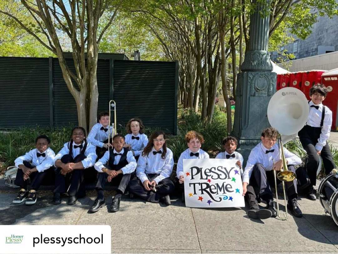 We’re feeling the rhythm with @PlessySchool amazing brass band at the Class Got Brass competition! 🎺🥁💚 The Plessy scholars rocked the house and even snagged a $1,000 prize! Way to go!🏆🎶 #NOLAPS #ScholarSuccess
• • •
🎷🥁💚 For the first time, Plessy Treme formed a brass