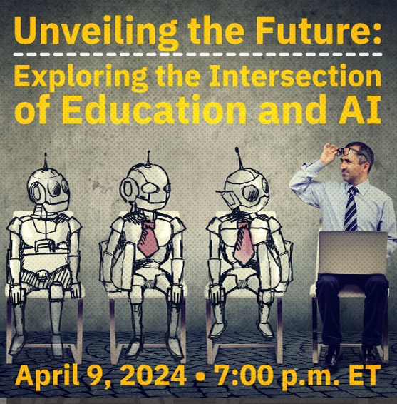 We are thrilled to be partnering with @CivicEducation on a workshop for teachers about artificial intelligence in education. It will happen on April 9 at 7pm ET via Zoom. Register at this link ➡ us06web.zoom.us/meeting/regist…