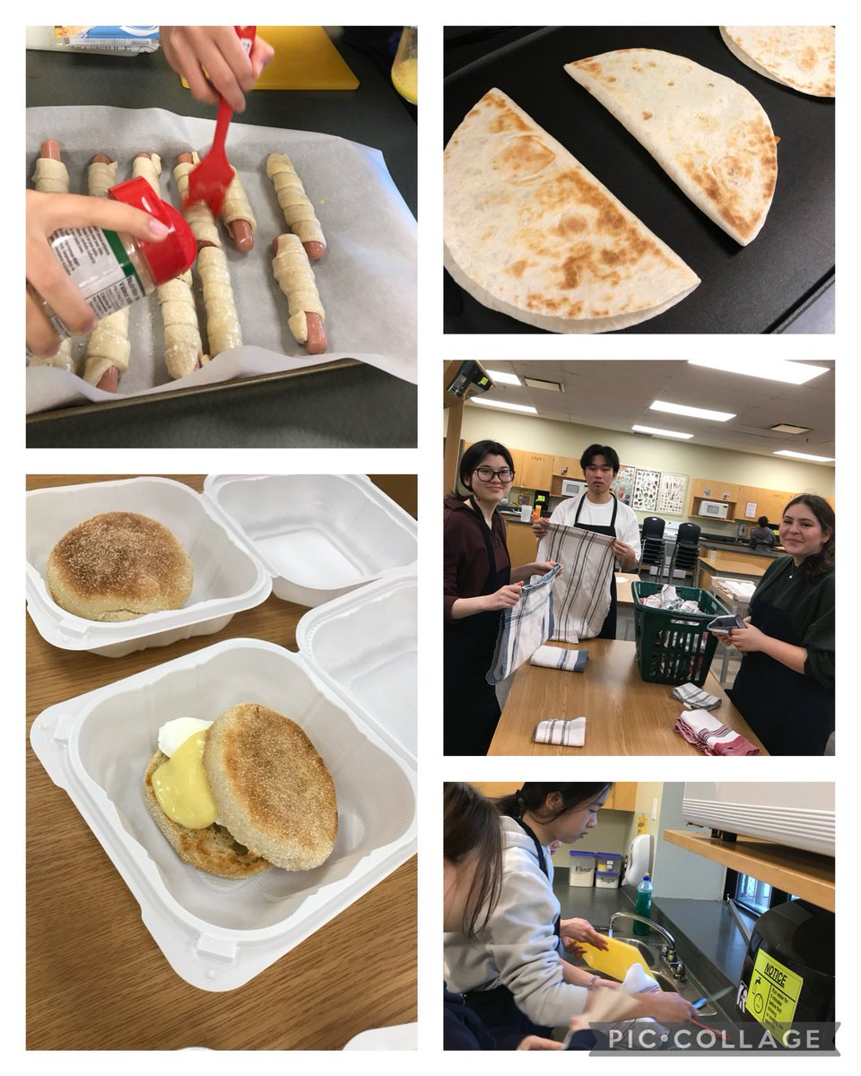 The #McMathCareClub was busy again this morning, making tasty treats for #BreakfastClub!
Eggs Benedict, Egg McMaths, Sausage rolls
Quesadillas & Oranges!
Everyone is welcome-Thursday PLT in Ms Kato’s foods room for tasty breakfasts! 
#breakfastclub
#WildcatTalent
#McMathPRIDE