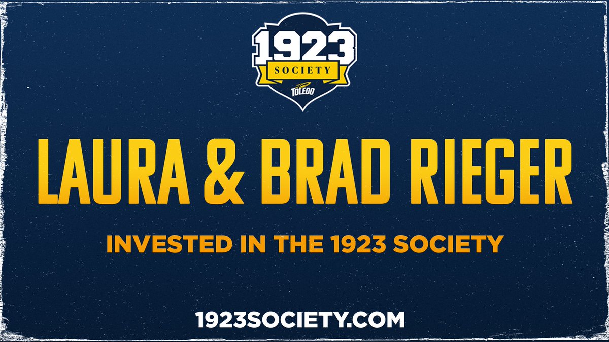 Excited to have two former @ToledoRockets student-athletes like Laura & Brad as #1923Society members! Their investment will allow us to provide our student-athletes with what they need to be successful academically and athletically 📚🏆 #TeamToledo🚀 🔗1923Society.com