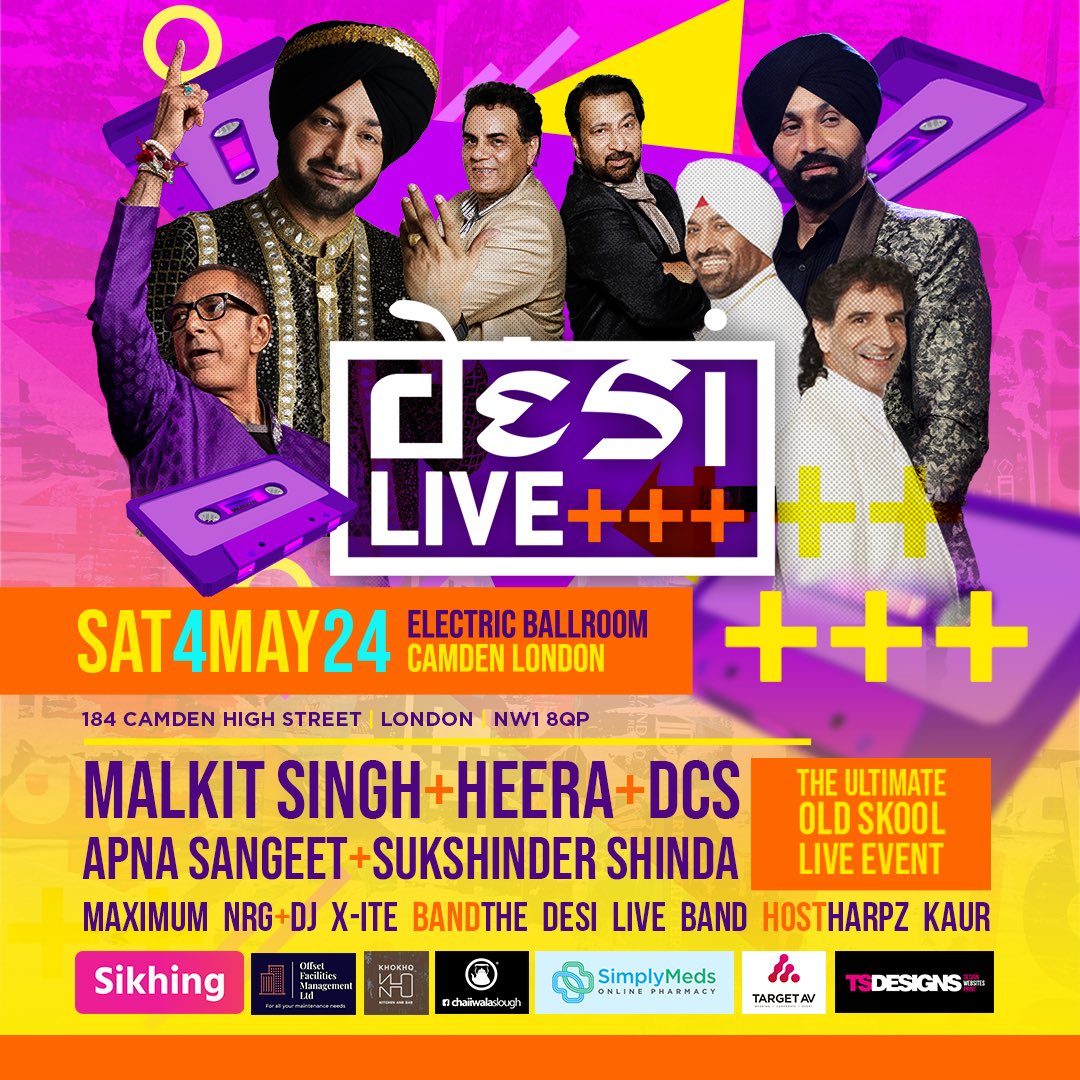 The most legendary concert of 80’s + 90’s legends of Punjabi + Bhangra music goes down in a month! 👀 All performing w/ full LIVE BAND! 🥳 TICKETS ALMOST SOLD OUT IN ADVANCE! 🤯BOOK NOW VIA 🎟️ rb.gy/nwljlc #DesiLive #Bhangra #Punjabi #LiveMusic