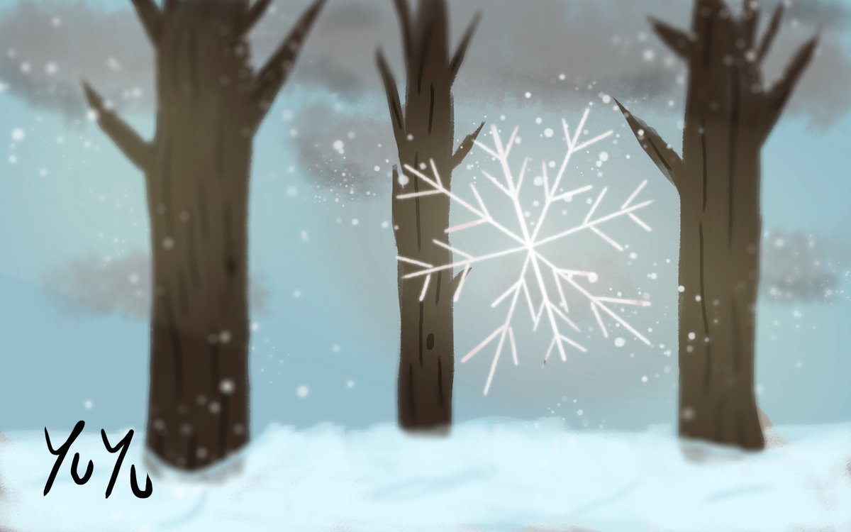 La_YuYu_yayo's tweet photo. Mi hermana me pidió ayuda de un tp de dibujo asi q la ayude #digitalart #art #winter #snow #illustraion #krita #copodenieve #invierno #backg https://t.co/1QTHyy6PmS
