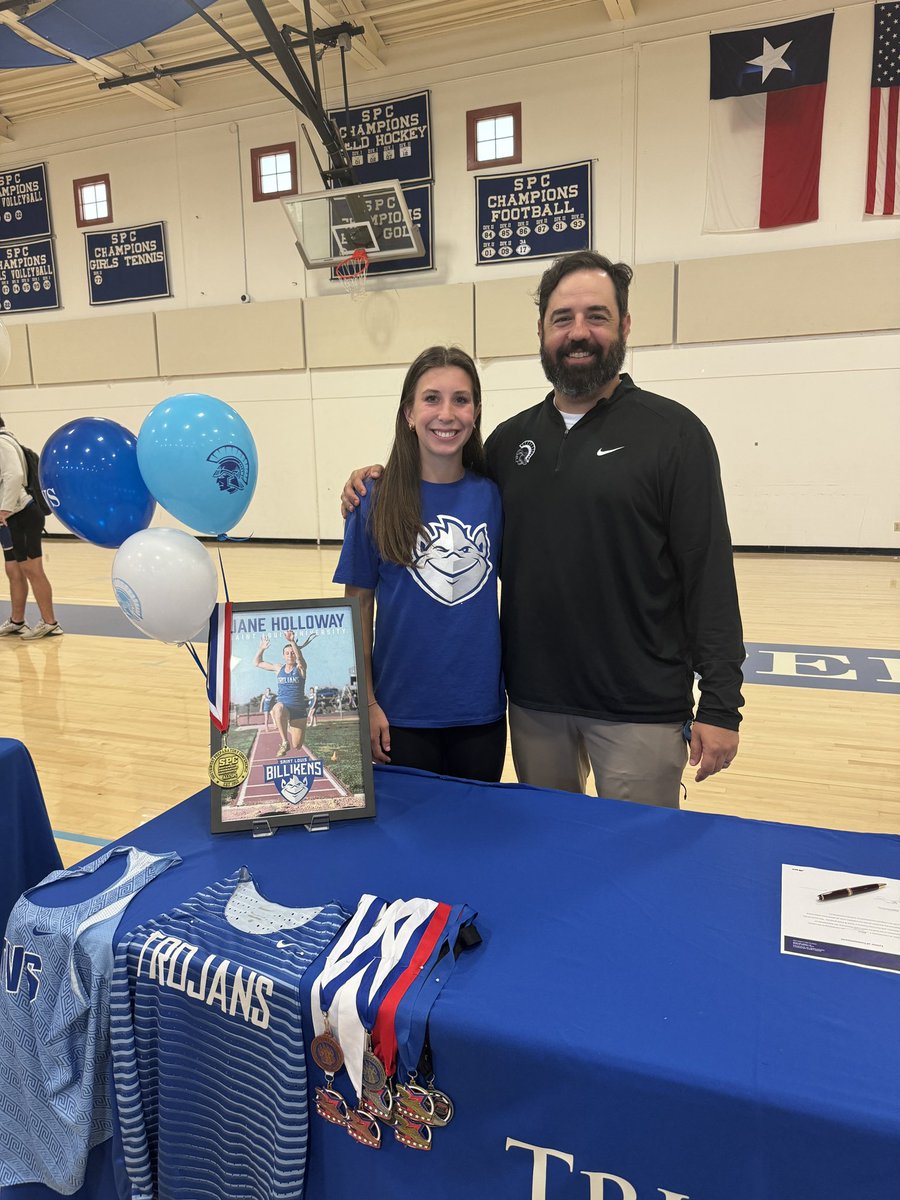 Couldn’t be more proud of Jane who signed her NLI today to compete on the track team at SLU next year!! Jane has been the foundation of our girls bball team and I am so proud of the person she is and the player she’s worked so hard to be!