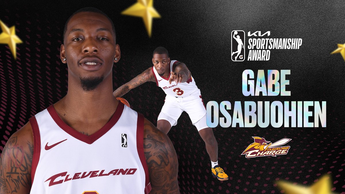 The ultimate teammate! 🤝

<a href="/ChargeCLE/">Cleveland Charge</a> forward Gabe Osabuohien (<a href="/loadyg__/">Gabe Osabuohien</a>) takes home the Jason Collier Trophy as the winner of the 2023-24 <a href="/Kia/">Kia America</a> NBA G League Sportsmanship Award, voted on by all G League players. Congrats, Gabe!