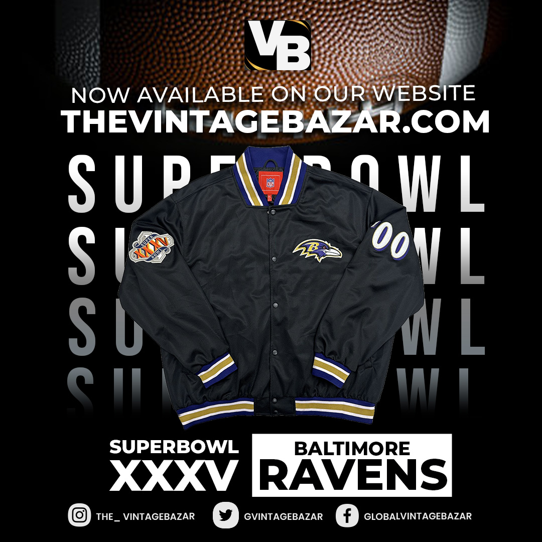 GVintagebazar's tweet image. Rocking vintage vibes with this iconic NFL Baltimore Ravens Black jacket - a timeless touchdown for any style playbook! 🏈🖤

Shop this Limited edition here - thevintagebazar.com/product/nfl-2x…

#ThrowbackThreads #BaltimoreRavens #premium #superbowl #shaniatwain #piratebowl #nfl #jacket