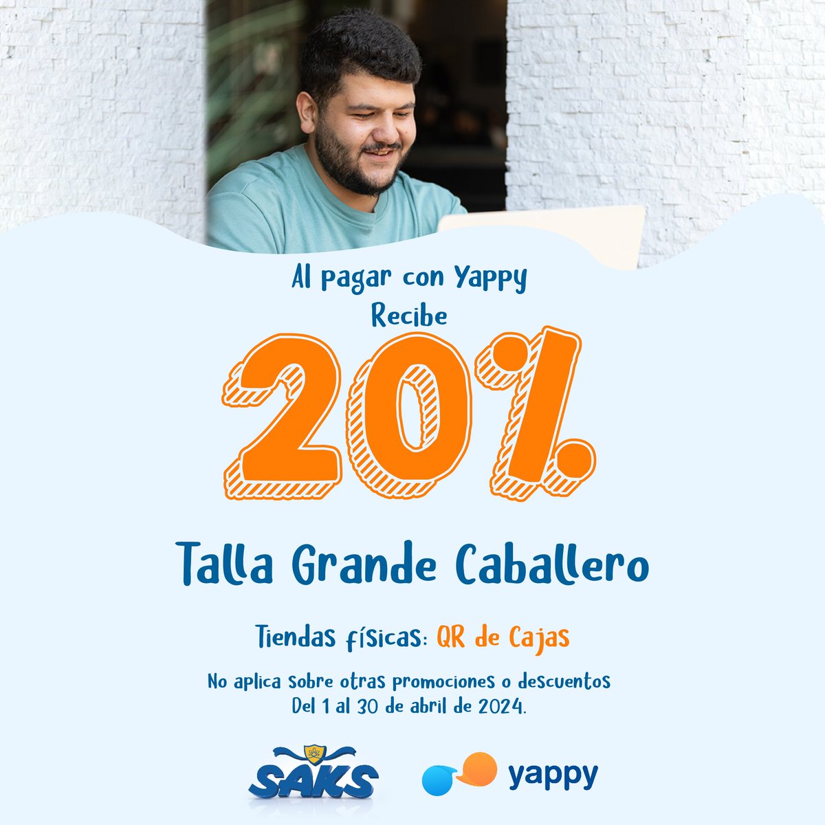 SaksPanama's tweet photo. Con Yappy este mes, tenemos 20% menos, en departamentos seleccionados.
Desliza este carrusel.
Válido del 1-30 de abril de 2024.
Aplican restricciones.
@yappyapp
#recamara #tallagrandecaballero
#damasmarcasamericanas#damastallagrande https://t.co/xrbCL0uzSI
