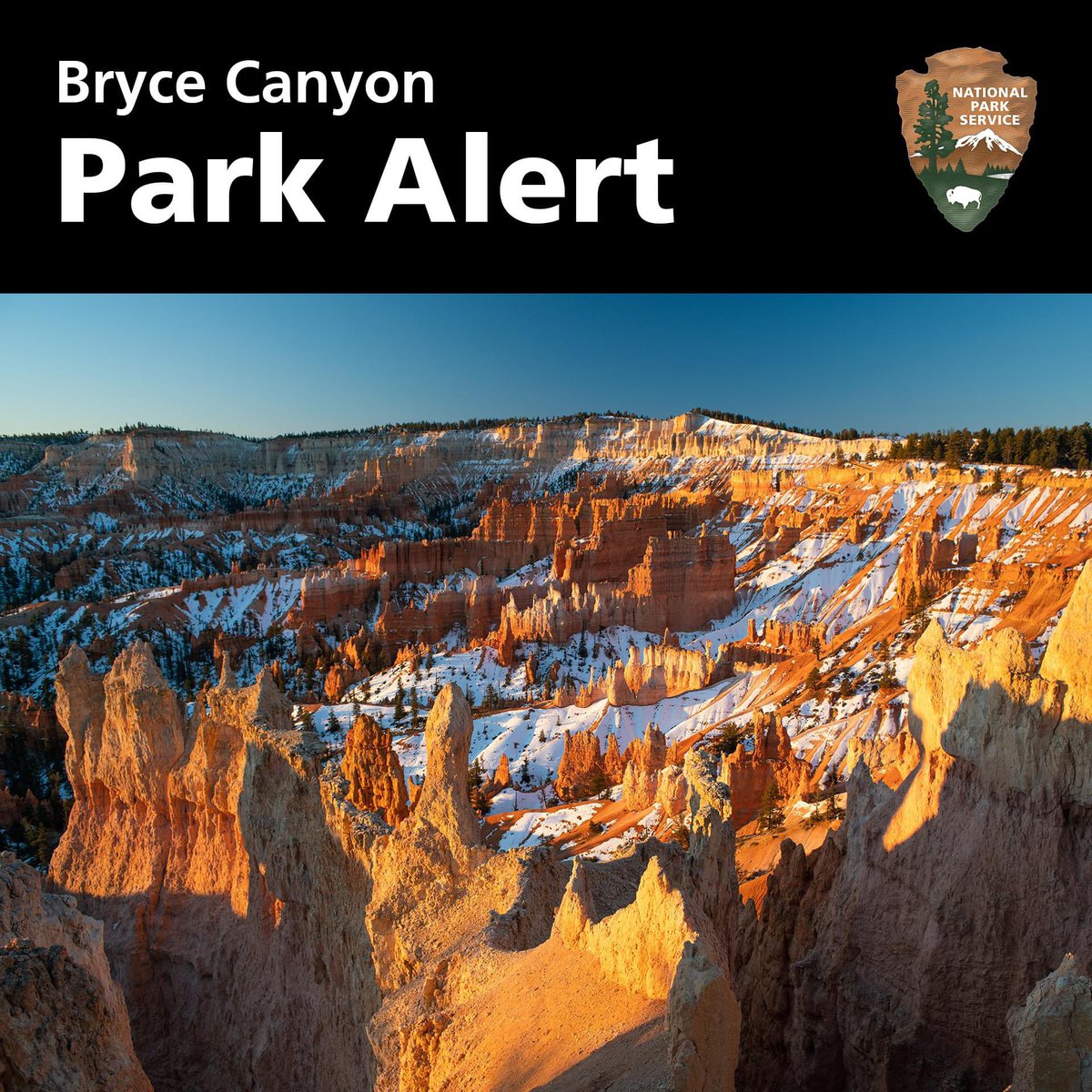 ✅ The Rim Trail between Bryce Point and Inspiration Point has reopened, which means that the Rim Trail is now entirely open for the season! 🥾 Trail Conditions: All unpaved trails are currently very muddy, with patches of ice and snow in shaded areas. go.nps.gov/BryceConditions