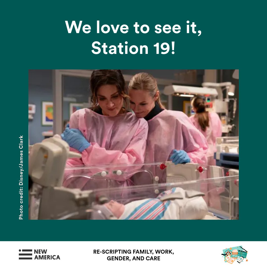 1/ It's #Station19 Thursday! Congrats to the new parents!

We're thrilled that Carina and Maya are taking #TimeToCare for baby Liam - and that Captain Herrera is supportive. 

#PaidLeave helps parents and babies bond, improves health & well-being, and fosters economic security.