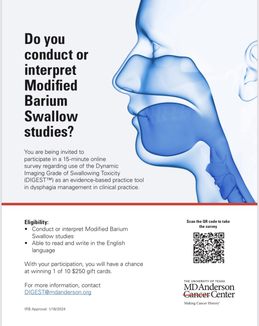 mdanderson.co1.qualtrics.com/jfe/form/SV_79…

We’d love to hear from you!! Survey research opportunity available about clinical use of DIGEST ✨ (share with friends and colleagues)