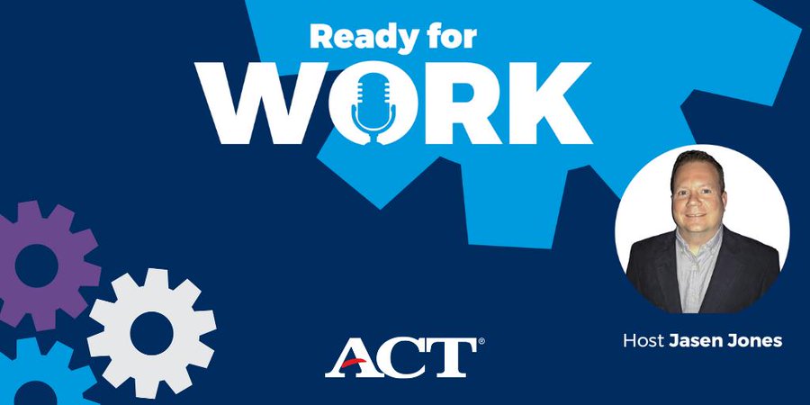 The ACT Ready for Work podcast brings you the best and brightest in #workforcedevelopment and career education. Take a listen for a discussion of trends, innovations, and steps you can take to help your region’s workforce reach its highest potential. act.org/readyforworkpo…