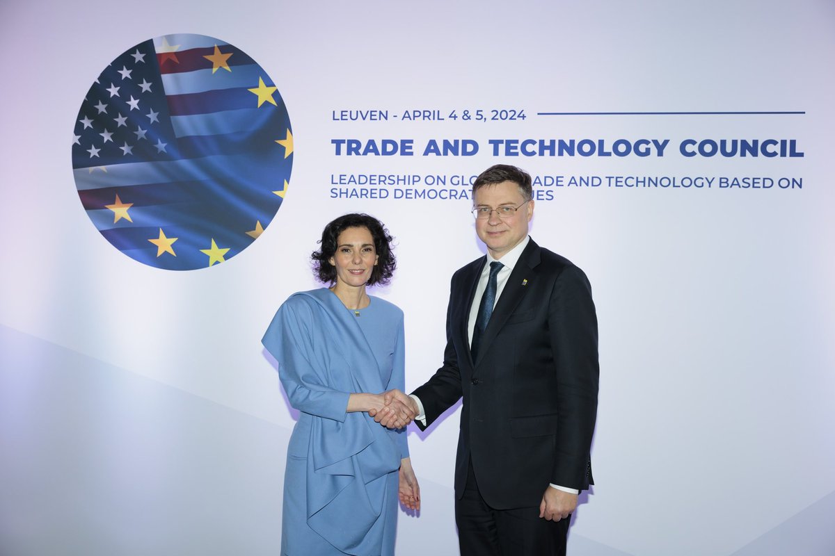 @VDombrovskis @ThierryBreton @vestager @GinaRaimondo België is vereerd om de 6de editie van de EU-VS Trade and Technology Council in Leuven te verwelkomen! Deze TTC is een belangrijk instrument voor het ontwikkelen van een positieve handels- en economische agenda tussen de EU en de VS. Een sterke en gedeelde ambitie is cruciaal.